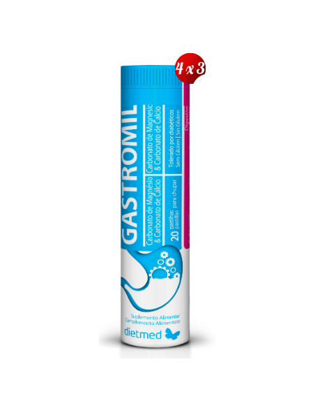 Pack 4x3 uds Gastromil Pastillas 20 Capsulas De Dietmed