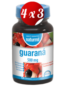 Embalagem 4x3 unidades Guaraná 500Mg. 120 Comp. por Dietmed