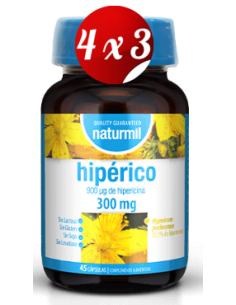 Pack 4x3 uds Hiperico 300 Mg  45 Capsulas De Dietmed
