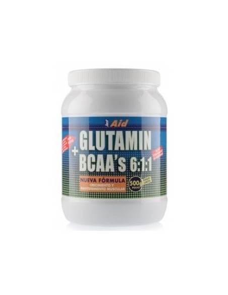 Glutamin + Bcaa Sabor Limon 500 Gramos Just Aid