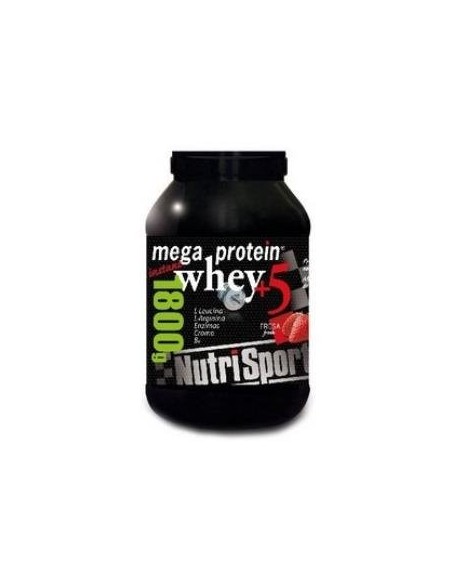 Mega Protein 5 Whey Fresa 1,8Kg. de Nutrisport