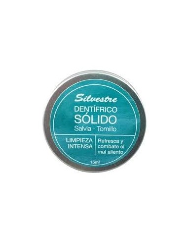 Dentifrico Solido Salvia Tomillo 15Ml Verde de Silvestre