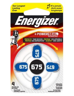 Pilas Para Audifono Ac675 4 Unidades Energizer
