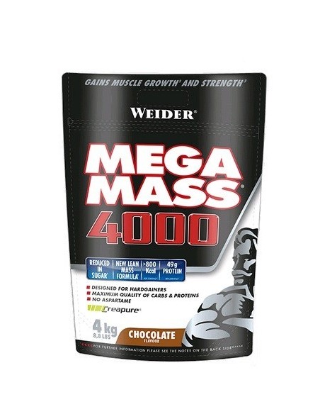 Weider Mega Mass 4000 Chocolate Bag (Nueva Formula) 4 kg