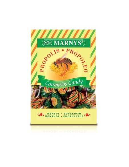 Caramelos De Propoleo, Miel, Mentol Y Eucalipto Bolsa - 60 Gr Marnys