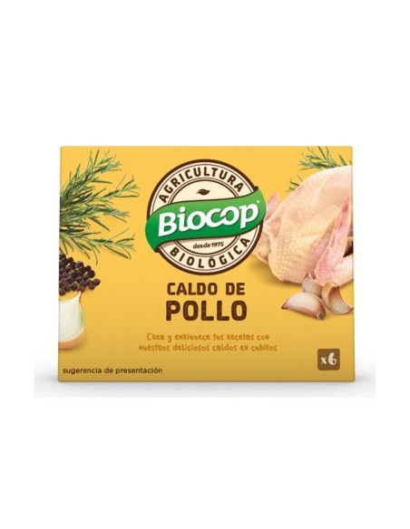 Caldo De Pollo 6Cubitos. Bio Biocop