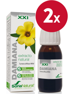 Pacote de 2 unidades Ext. Damiana Xxi 50Ml. S/Al de Soria Nat