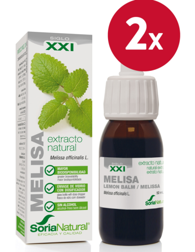 Pacote de 2 unidades Ext. Melissa Xxi 50Ml. S/Al de Soria Natu