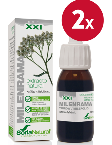Pacote de 2 unidades Ext. Yarrow Xxi 50Ml. S/Al de Soria N