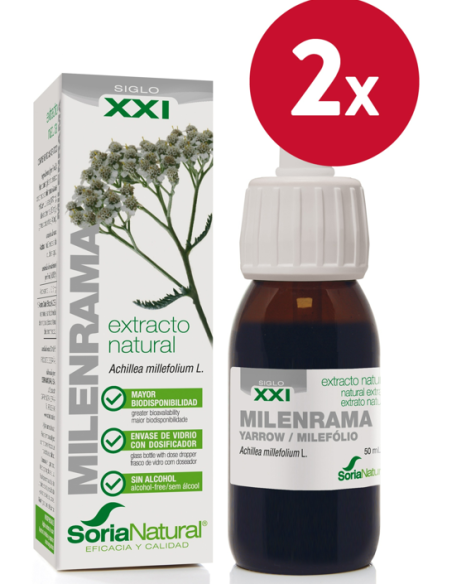 Pacote de 2 unidades Ext. Yarrow Xxi 50Ml. S/Al de Soria N