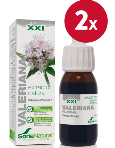Pacote de 2 unidades Ext. Valeriana Xxi 50Ml. S/Al de Soria N