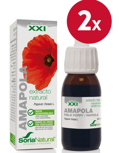 Pacote de 2 peças Ext. Papoila Xxi 50Ml. S/Al de Soria Nat