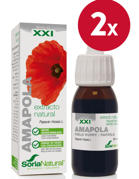 Pacote de 2 peças Ext. Papoila Xxi 50Ml. S/Al de Soria Nat