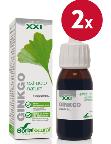 Pacote de 2 peças Ext. Ginkgo Biloba Xxi 50Ml. S/Al de Sor