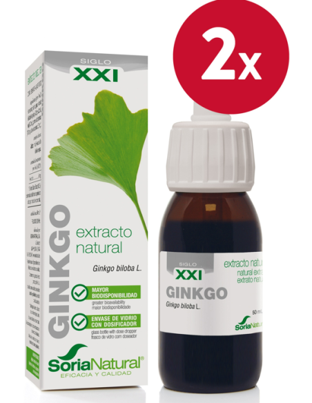 Pacote de 2 peças Ext. Ginkgo Biloba Xxi 50Ml. S/Al de Sor