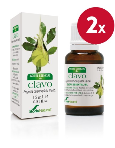 Pacote de 2 Essência de Cravo 15Cc. de Soria Natural