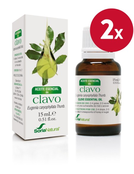 Pacote de 2 Essência de Cravo 15Cc. de Soria Natural