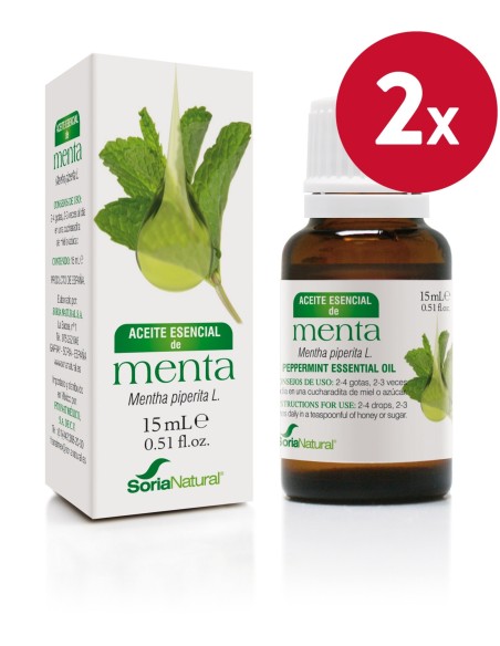 Pacote de 2 Essência de Menta 15Ml. de Soria Natural
