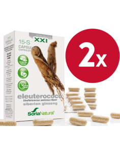 Pacote de 2 unidades Cap.S 15 Eleutherococcus Xxi 30Cap. por Sori