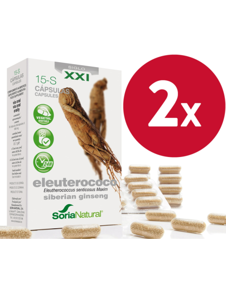 Pacote de 2 unidades Cap.S 15 Eleutherococcus Xxi 30Cap. por Sori