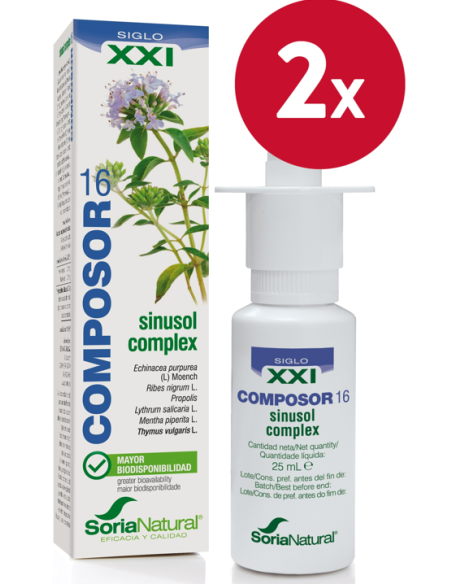 Pacote de 2 Composor 16 Sinusol Complex Xxi 25Ml. de