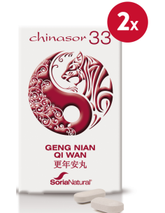 Pacote de 2 Chinasor 33 Geng Nian Qi Wan 30Comp. de