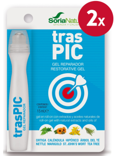 Pacote de 2 Gel Reparador Anti-Mosquito Traspic 15Ml. de Soria Natural