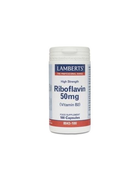 Pack de 2ud Vitamina B-2 50 Mg.(Riboflavina) 100 Cap. de Lam