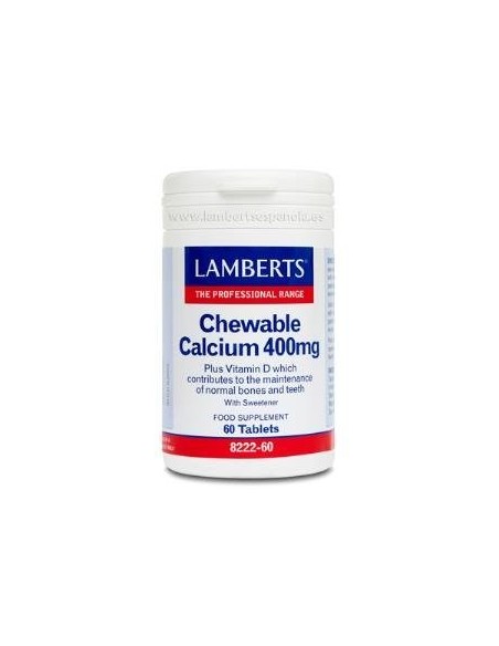 Pack de 2ud Calcio Masticable 400Mg. 60 Comprimidos de Lambe