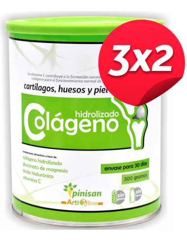Pacote 3x2 Colágeno Hidrolisado, 300 G da Pinisan