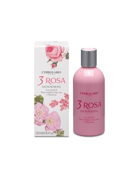 3 Rosas Gel De Baño 250 Mililitros L´Erbolario