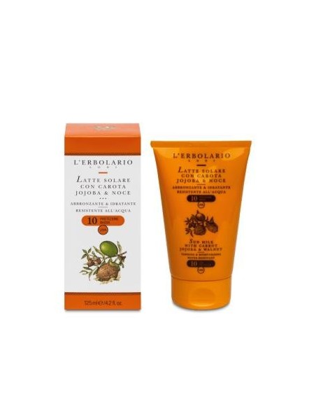 Solar Leche Zanahoria Y Jojoba Spf10 125 Mililitros L´Erbolario