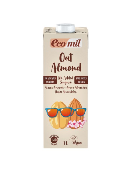 Ecomil Bebida de Avena-Almendra (sin azucar) Bio 1 L