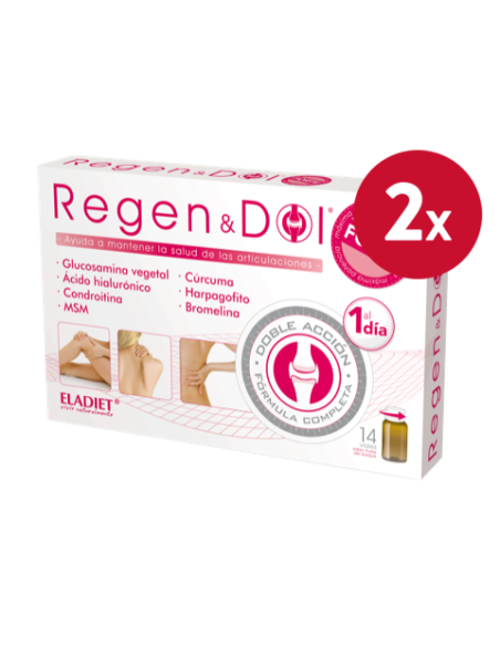 Pacote de 2 unidades Regen & Dol Forte 14 Frascos da Eladiet