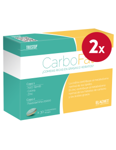 Pacote de 2 unidades Triestop Carbofat 30Comp. por Eladiet