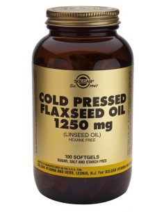 Aceite de Linaza 1250 mg  100 cápsulas blandas  Solgar