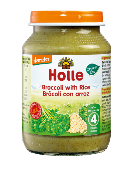 Potito Brocoli Con Arroz Integral +4 Meses 190G de Holle