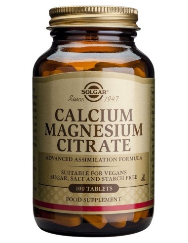 Calcio Magnesio Citrato  100 comprimidos Solgar