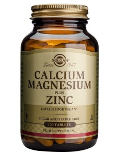 Calcio Magnesio con Zinc  100 comprimidos Solgar