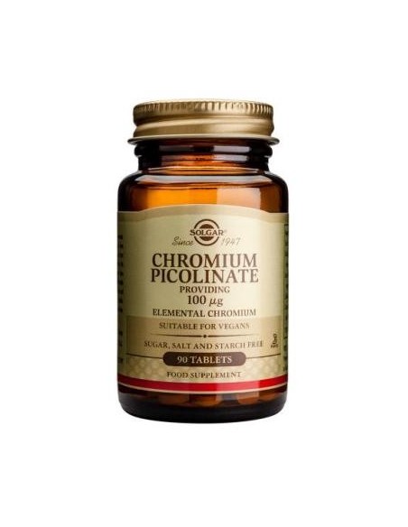 Picolinato de Cromo 100 µg  90 comprimidos Solgar