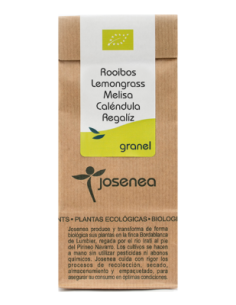 Rooibos-Lemongrass-Melisa-Caléndula-Regaliz Bio 50 Gr. Bolsa Kraft Granel 50 Gr. de Josenea