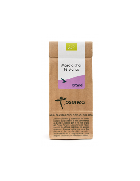 Masala Chai-Té Blanco Bio 75 Gr. Bolsa Kraft Granel 75 Gr. de Josenea