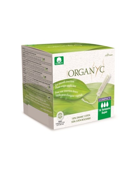 Tampones Super Con Aplicador Compact 16Ud. de Organyc