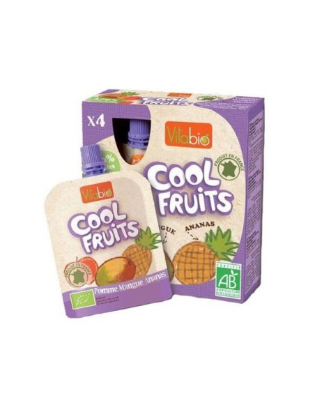 Vitabio - Cool Fruits Manzana Mango Pina 4 x 90 g de Baby Bio