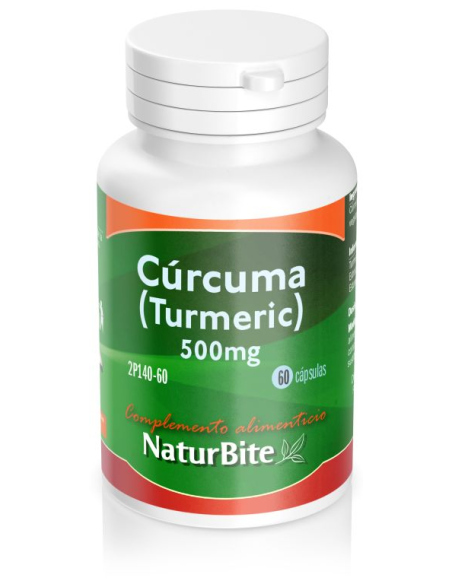 Turmeric (Cúrcuma) 500 mg, 60 Caps. de Naturbite