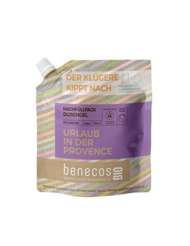 Gel De Baño Lavanda Recarga 500 Mililitros Bio Vegano Benecos