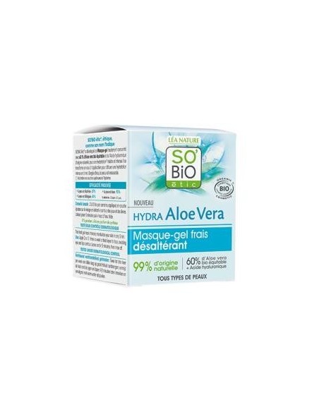 Mascarilla Gel Refrescante Facial Aloe 24H 50M Bio So´Bio Etic