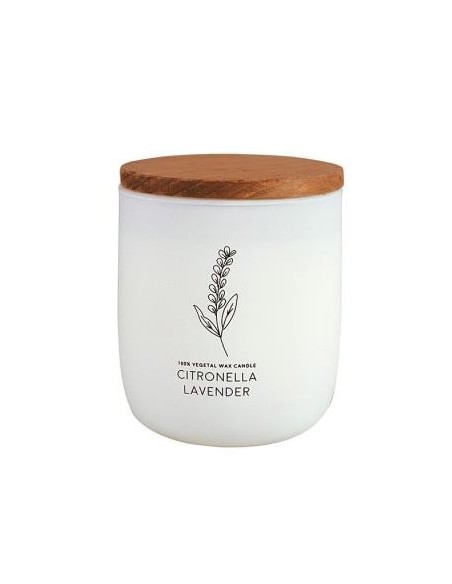 Vela Vaso Blanco Citvasv Citronela-Lavanda 7X9Cm de Cerabella