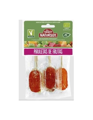 Piruletas 5 Sabores 75Gr. de Natursoy