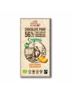 Chocolate Negro 56% Con Naranja 100 Gramos Eco Chocolates Sole